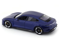 Porsche Taycan Turbo S blue 1:24 Bburago licensed diecast Scale Model car