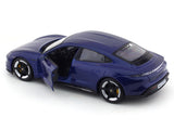 Porsche Taycan Turbo S blue 1:24 Bburago licensed diecast Scale Model car