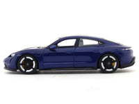 Porsche Taycan Turbo S blue 1:24 Bburago licensed diecast Scale Model car