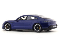 Porsche Taycan Turbo S blue 1:24 Bburago licensed diecast Scale Model car