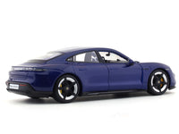 Porsche Taycan Turbo S blue 1:24 Bburago licensed diecast Scale Model car