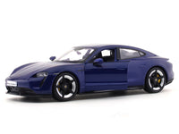 Porsche Taycan Turbo S blue 1:24 Bburago licensed diecast Scale Model car