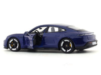 Porsche Taycan Turbo S blue 1:24 Bburago licensed diecast Scale Model car