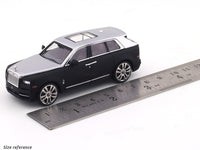 Rolls-Royce Cullinan matte black / silver 1:64 ING diecast scale model car miniature