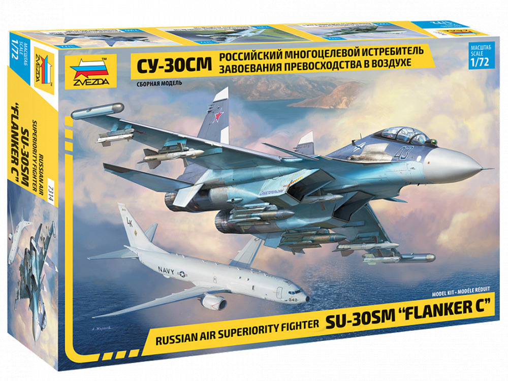 Russian air superiority fighter SU-30SM 'FLANKER C' 1:72 Zvezda