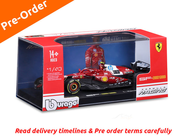 Pre Order : 2025 Ferrari SF-25 No. 44 Australia GP 1:43 Bburago licensed Formula 1 diecast scale model