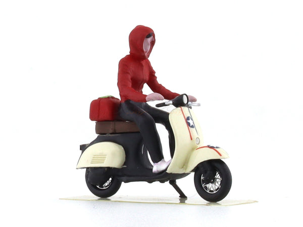 Scooter Scale Model Scooter White 1:64 YTM resin scale model bike | Scale Arts India