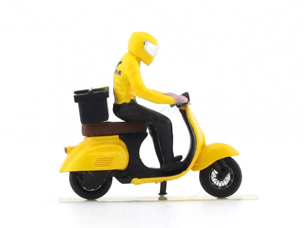 Scooter Scale Model Scooter Yellow 1:64 YTM resin scale model bike | Scale Arts India