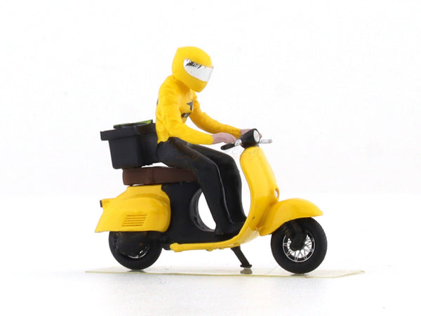 Scooter Scale Model Scooter Yellow 1:64 YTM resin scale model bike | Scale Arts India