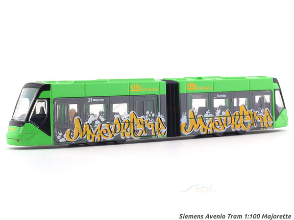 Siemens Avenio Tram green 1:100 Majorette Majorette scale model bus