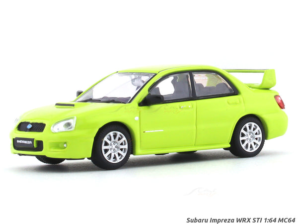 Subaru Impreza WRX STI green 1:64 MC64 diecast scale car collectible