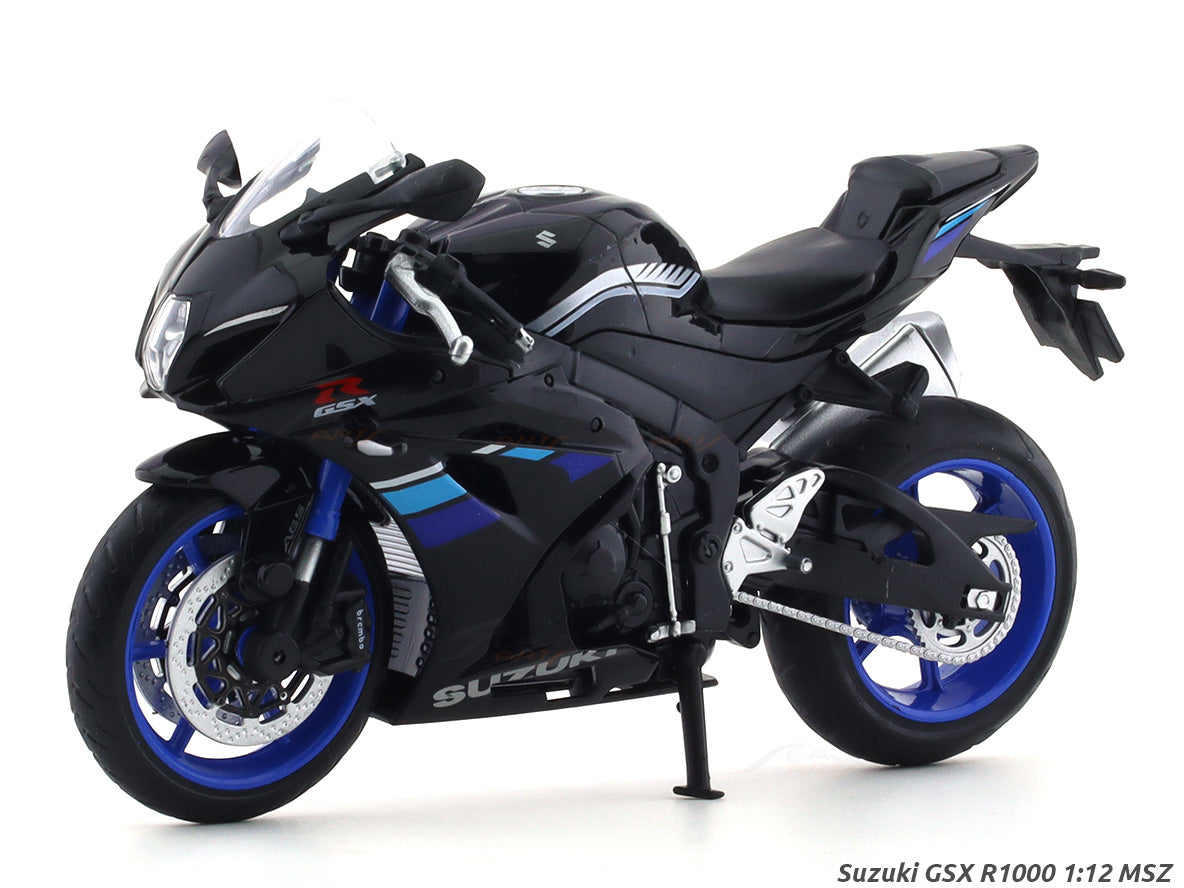 Suzuki GSX R1000 Black 1:12 MSZ diecast scale model bike