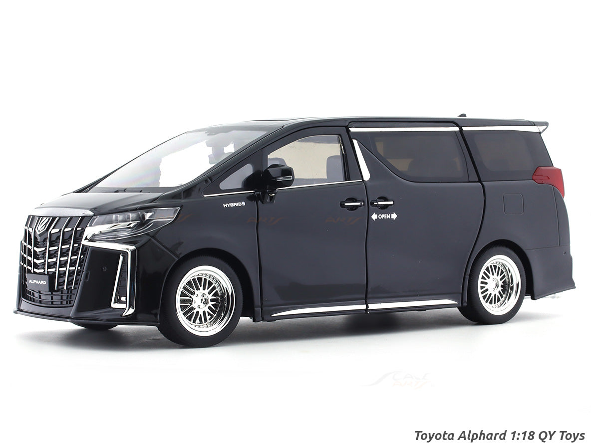 ALPHARD ホワイト ミニカー１：18　 黒 Toyota Alphard black 1:18 QY Toys diecast scale model car | Scale