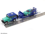 Toyota FJ40 & Nissan Skyline R34 with trailer 1:64 Time Micro diecast scale model collectible