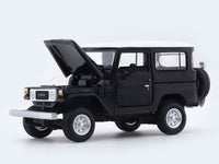 Toyota Land Cruiser FJ40 Black White 1:64 Hobby Fans diecast scale model car miniature