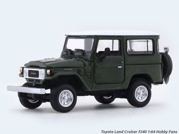 Toyota Land Cruiser FJ40 Green White 1:64 Hobby Fans diecast scale model car miniature