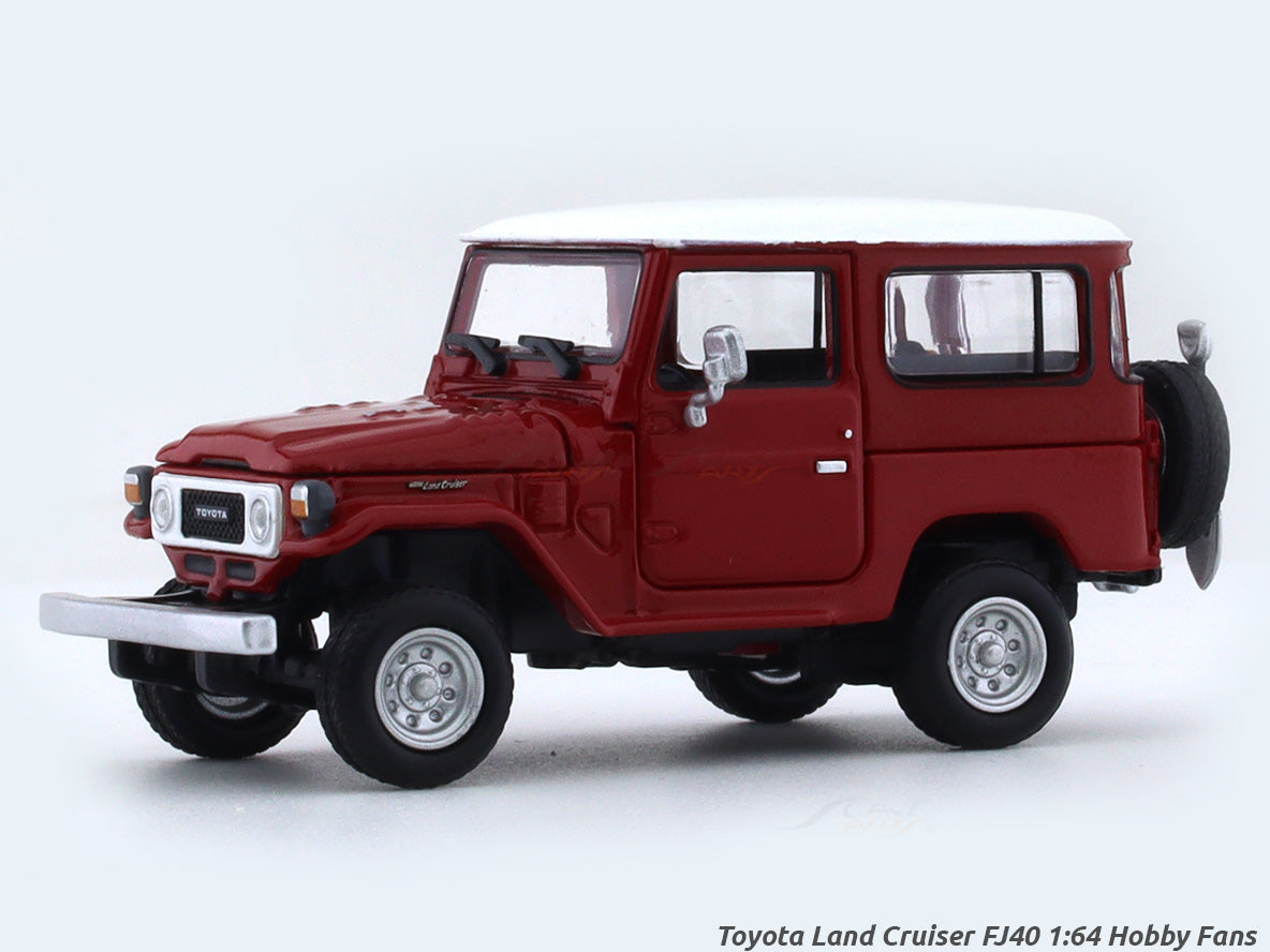Toyota Land Cruiser FJ40 Red White 1:64 Hobby Fans diecast scale