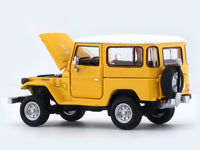 Toyota Land Cruiser FJ40 Yellow White 1:64 Hobby Fans diecast scale model car miniature