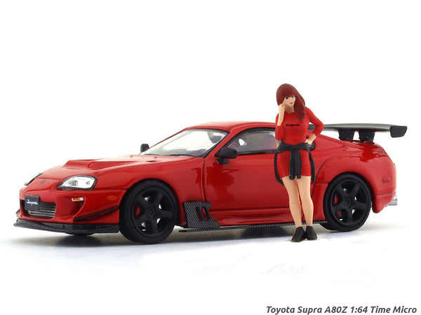 Toyota Supra A80Z Red DX 1:64 Time Micro diecast scale model collectible