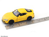 Toyota Supra yellow 1:33-42 RMZ City licensed pull back car scale model