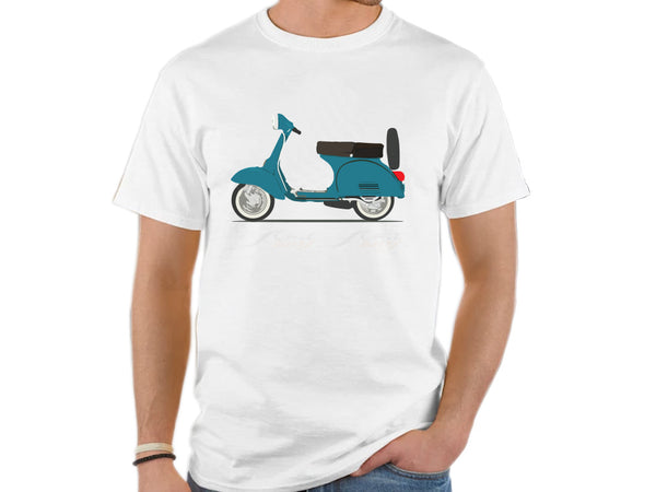 Vespa / Bajaj Scooter design white T Shirt