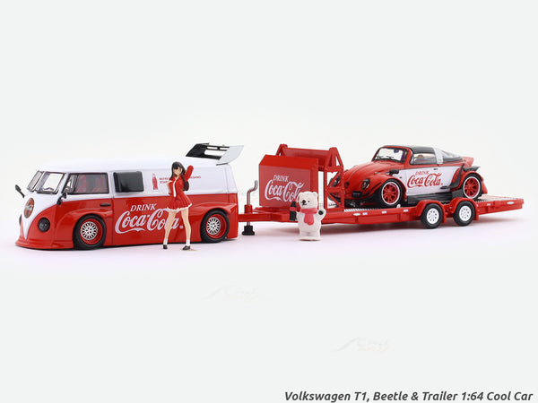 Volkswagen T1, Beetle & Trailer 1:64 Cool Car diecast scale model car miniature car collectible