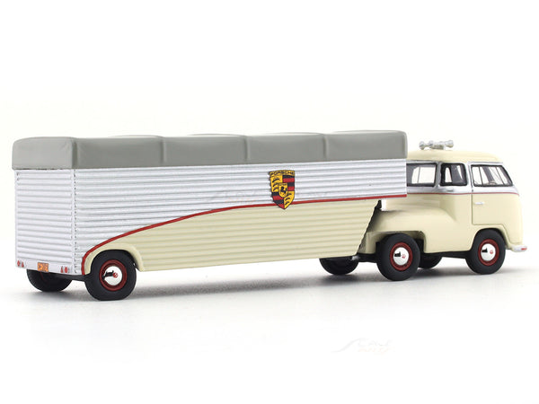 Porsche Camion Volkswagen VW T1 Transporteur Voitures De Course Beige Argent 1 64 Schuco 452001400 Porsche Camion Volkswagen VW T1 Transporteur Voitures De Course Beige Argent 1 64 Schuco 452001400