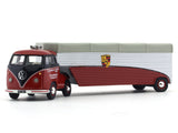 Volkswagen T1 Porsche car transporter red 1:64 Schuco ProR scale model truck