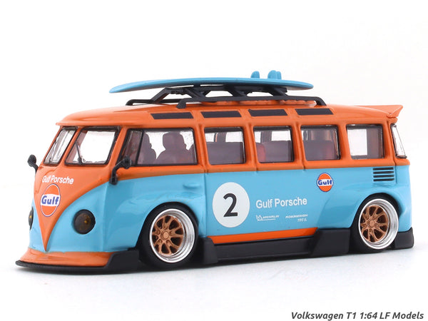 Volkswagen T1 Gulf Porsche 1:64 LF Models diecast scale model car miniature