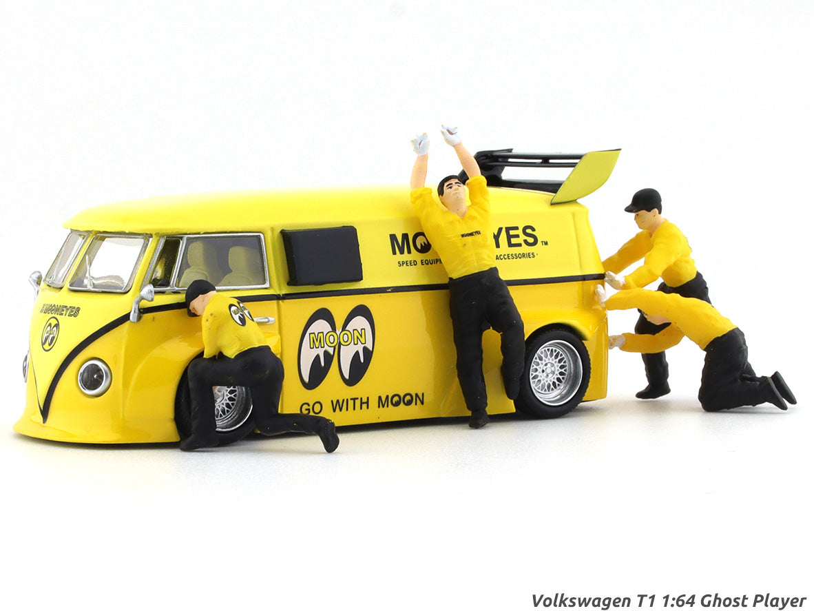 Volkswagen T1 Mooneyes yellow 1:64 Ghost Player diecast scale