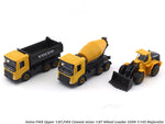 Volvo Set of 3 construction vehicles Majorette Set 1 scale model