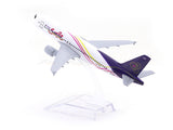 Airbus A320 Smile Thailand Airlines 1:400 Diecast Airplane Scale Model | Collectible Aviation Replica