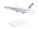 Airbus A380 Etihad 1:400 Diecast Airplane Scale Model | Collectible Aviation Replica