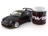 2021 Porsche 911 964 RWB Aoki 1:18 Solido and a coffee mug diecast scale model car collectible