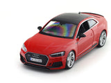 Audi RS 5 Coupe Red 1:24 Bburago with Acrylic Case Licensed Diecast Scale Model Car Collectible