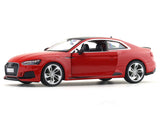 Audi RS 5 Coupe Red 1:24 Bburago with Acrylic Case Licensed Diecast Scale Model Car Collectible