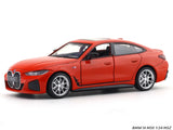 BMW i4 M50 Red 1:34 MSZ licensed pullback diecast Scale Model car collectible
