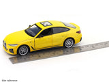 BMW i4 M50 Yellow 1:34 MSZ licensed pullback diecast Scale Model car collectible