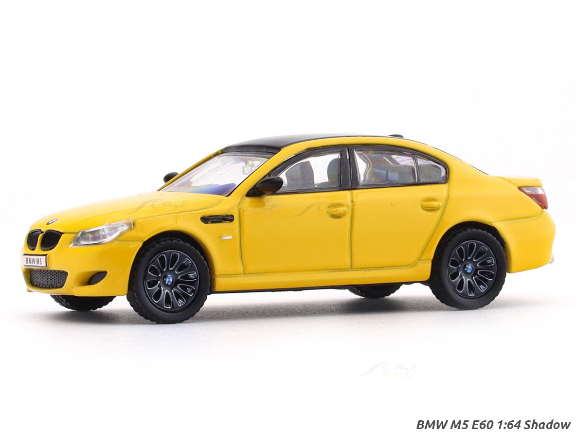 BMW M5 E60 Yellow 1:64 Shadow diecast scale model car miniature