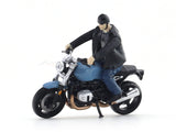 BMW R NineT Scrambler blue 1:64 CM Model diecast scale bike model collectible