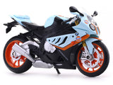 BMW S1000 RR Gulf 1:12 MSZ Licensed Diecast Scale Model Bike Collectible