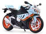BMW S1000 RR Gulf 1:12 MSZ Licensed Diecast Scale Model Bike Collectible
