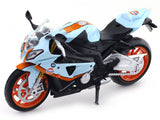 BMW S1000 RR Gulf 1:12 MSZ Licensed Diecast Scale Model Bike Collectible