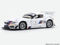 BMW Z4 GT3 white 1:24 MSZ licensed diecast Scale Model car