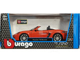 Porsche 718 Boxster orange 1:24 Bburago licensed diecast Scale Model car