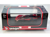 Bugatti Bolide Red 1:64 Bburago Licensed Diecast Scale Model Car Collectible