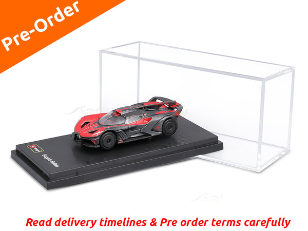 PreOrder : Bugatti Bolide Red 1:64 Bburago licensed diecast scale model car collectible