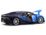 Bugatti Chiron Blue 1:24 Welly Licensed Diecast Scale Model Car Collectible