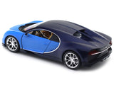 Bugatti Chiron Blue 1:24 Welly Licensed Diecast Scale Model Car Collectible
