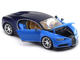 Bugatti Chiron Blue 1:24 Welly Licensed Diecast Scale Model Car Collectible